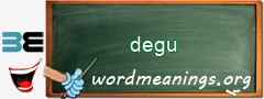 WordMeaning blackboard for degu